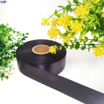 wholesale 100% double side black Polyester satin label tape, satin label fabric ,TTR printing satin ribbon roll