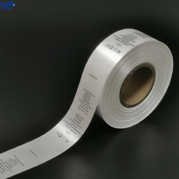 Poly Satin Material Fray Resistant 25mm wide x 200 metre length  For Larger Label Printers