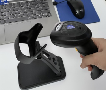 2D Wireless Barcode Scanner with Auto-Sensing Stand,Putting on Stand to Scan Automatically Sense Scanning Barcode Scanner with Battery Level Indicator and Multiple Scanner to One Receiver