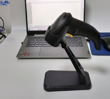 2D Wireless Barcode Scanner with Auto-Sensing Stand,Putting on Stand to Scan Automatically Sense Scanning Barcode Scanner with Battery Level Indicator and Multiple Scanner to One Receiver