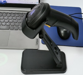 2D Wireless Barcode Scanner with Auto-Sensing Stand,Putting on Stand to Scan Automatically Sense Scanning Barcode Scanner with Battery Level Indicator and Multiple Scanner to One Receiver