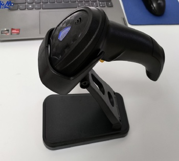 2D Wireless Barcode Scanner with Auto-Sensing Stand,Putting on Stand to Scan Automatically Sense Scanning Barcode Scanner with Battery Level Indicator and Multiple Scanner to One Receiver