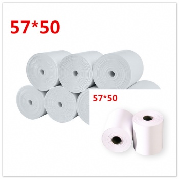 Coreless  Direct Thermal Paper Roll Cash Register Paper 57*50mm For Cashier Receipt POS ATM Bank Thermal Paper Roll