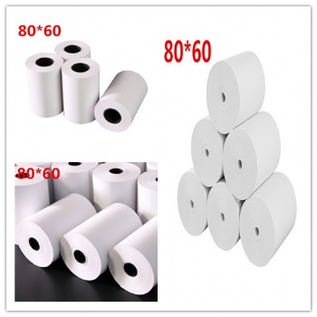 Thermal Paper Receipt Rolls Register Cash Paper Thermal Paper Roll For Pos Atm coreless 80*60