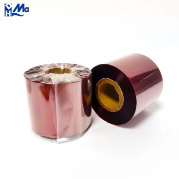 Red Color Wash Resin Ribbon for printing satin polyester label