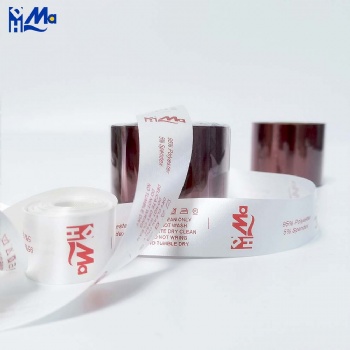 Red Color Wash Resin Ribbon for printing satin polyester label