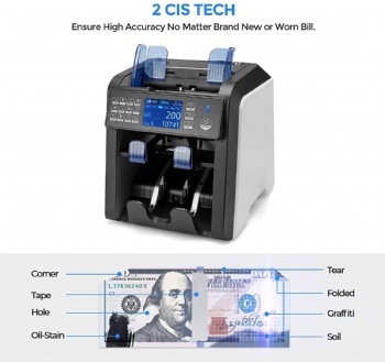 Mix Currency Counter Machine USD EUR GBP RUB THB TFT Display Currency Counter 950