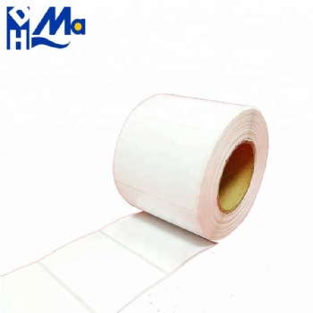 Custom Adhesive Paper Labels Semi Gloss Paper Thermal Transfer Barcode Blank Thermal Label Sticker