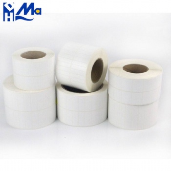 self Adhesive label semi gloss paper label working with ribbon