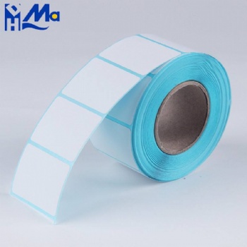 Customizable Sizes Self Adhesive Direct Thermal Sticker / Thermal Transfer Label Rolls For Barcode Label Printers