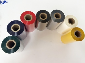 Compatible thermal transfer color ribbon Premium wax resin ribbon color 110mmx300m color wax ribbon