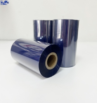 Factory supplier blue color resin wax barcode ribbon for label printers