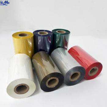 Compatible thermal transfer color ribbon Premium wax resin ribbon color 110mmx450m color wax ribbon