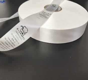 Custom Printed Polyester Satin Ribbon Tape Wash Care Label