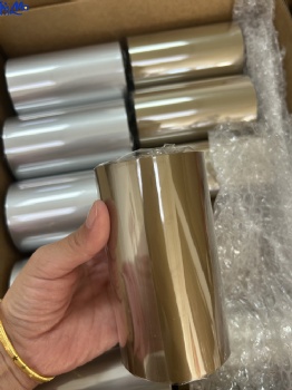 Custom Size Compatible Zebra Printer Wax Resin Gold Color Gold Thermal Transfer Ribbon For Stain Ribbon Custom Logo