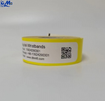 Hospital patient id wristband customized pulseras adults and children disposable medical vinyl thermal wristband