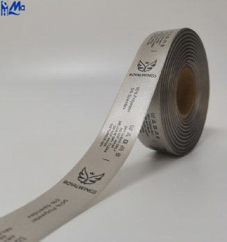 Grey Satin Care Label Roll