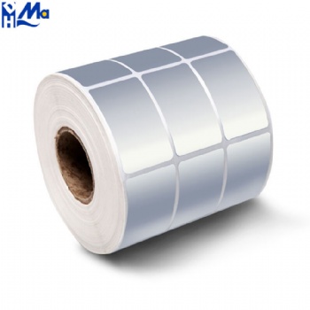 Waterproof Matte Silver Blank Pet PVC Adhesive Barcode Stickers Thermal Transfer Polyester Glossy Label