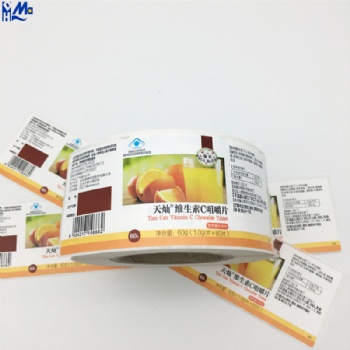 Custom Full Color Printing Glossy PET Adhesive Labels  Waterproof Vinyl Foil Sticker For Medical