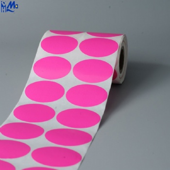 Custom Printing Round Direct Thermal Labels Blank Color Coding Dot Stickers Colored Paper Sticker Roll