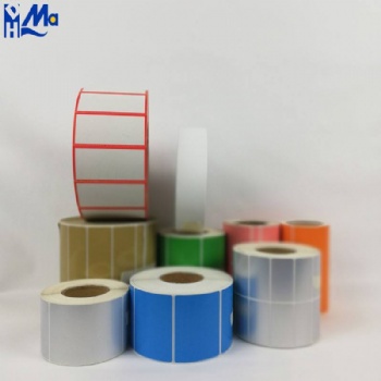 Custom Printing Round Direct Thermal Labels Blank Color Coding Dot Stickers Colored Thermal Paper Sticker Roll