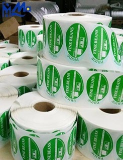 custom printing thermal roll self adhesive packaging barcode printed sticker label