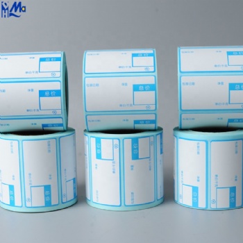 Waterproof Food Labels  Direct Thermal Printed Label Self Adhesive Sticker Roll Barcode Thermal Scale Label Paper