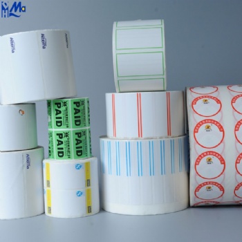 printing Adhesive Blank PET/PVC barcode Label Matte Silver/white Label thermal polyester glossy sticker Waterproof