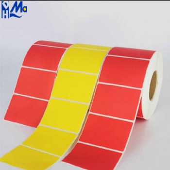 Custom Self Adhesive Colored Circle Direct Thermal Sticker Label Round Thermal Label Roll Compatible with pink thermal printer