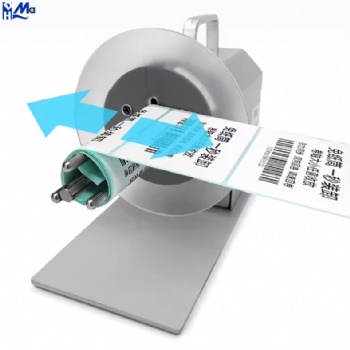 Coreless roll label rewinder X5S small automatic thermal label printer rewinder table top rewinding machine