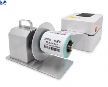 Coreless roll label rewinder X5S small automatic thermal label printer rewinder table top rewinding machine