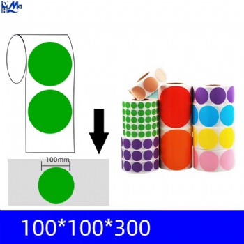 Color Round DOT Direct Thermal Label Roll