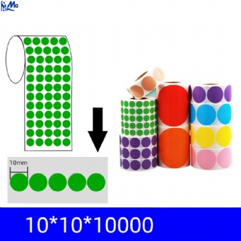 Color Round DOT Direct Thermal Label Roll