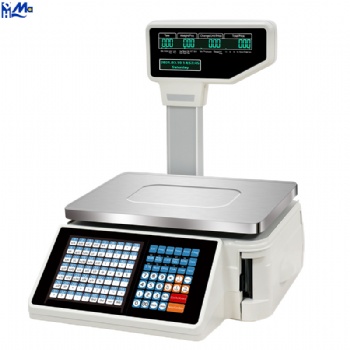 Barcode Label Printing Scale Digital Weighing Cash Register Scale 30kg Supermarket Price Computing Scale