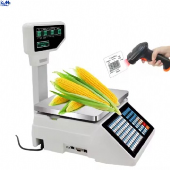 Barcode Label Printing Scale Digital Weighing Cash Register Scale 30kg Supermarket Price Computing Scale