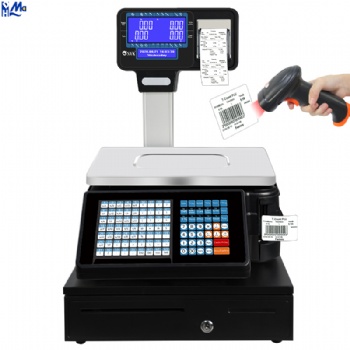 Barcode Label Printing Scale Supermarket Digital Scale Receipt Print and Label Printing Scale Machine for retail