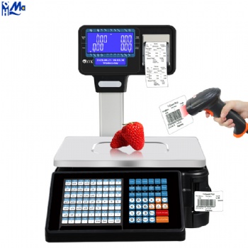 Barcode Label Printing Scale Supermarket Digital Scale Receipt Print and Label Printing Scale Machine for retail