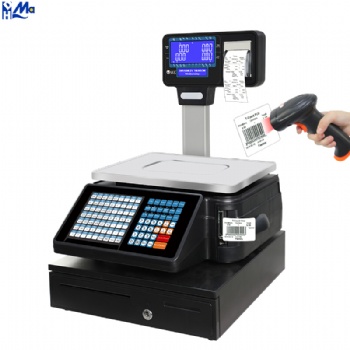 Barcode Label Printing Scale Supermarket Digital Scale Receipt Print and Label Printing Scale Machine for retail