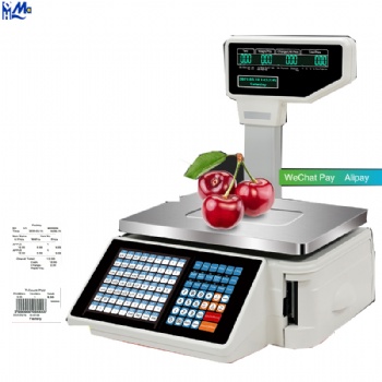 Barcode Label Printing Scale Digital Weighing Cash Register Scale 30kg Supermarket Price Computing Scale