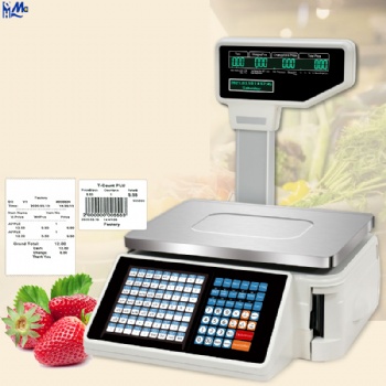 Barcode Label Printing Scale Digital Weighing Cash Register Scale 30kg Supermarket Price Computing Scale