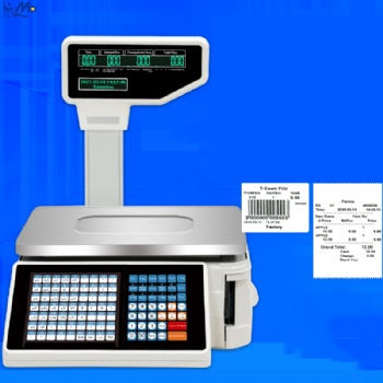 Barcode Label Printing Scale Digital Weighing Cash Register Scale 30kg Supermarket Price Computing Scale