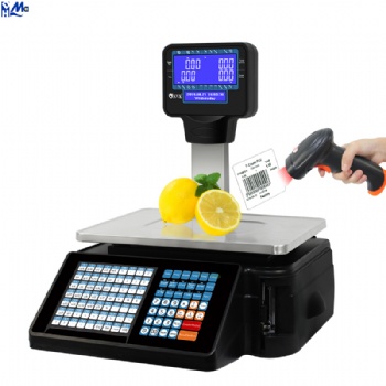 Barcode and Receipt Label Printing Digital Weighing Scale with Price Computing for Cash Register Shop a20