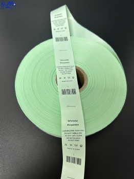 Factory Garment Colorfull Satin Roll Printing Care Ribbon Label for Clothing