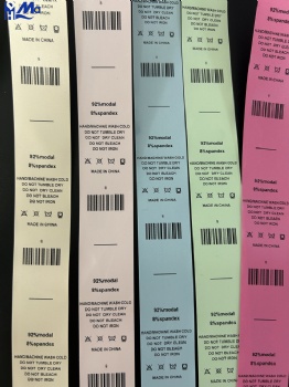Printing Garment  pink Color Satin Wash Label Accessories