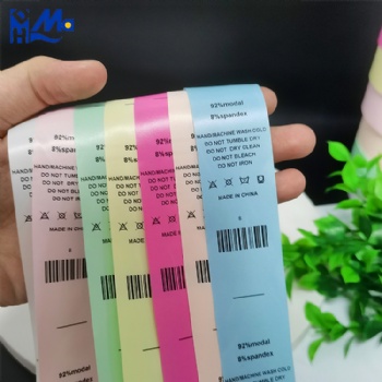 Printing Garment  pink Color Satin Wash Label Accessories