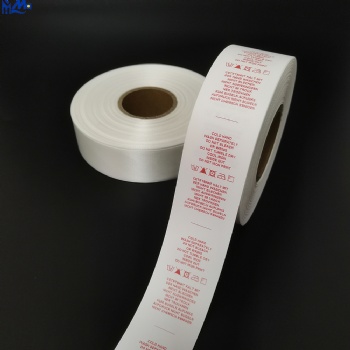 Taffeta Nylon Ribbon Printing Fabric Roll Polyester Satin Label