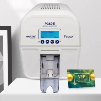 Single and Double-sided Hologram Watermarks Function Pvc Id Card Printer That Prints Member Employee Business Cards